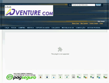 Tablet Screenshot of lojaadventure.com